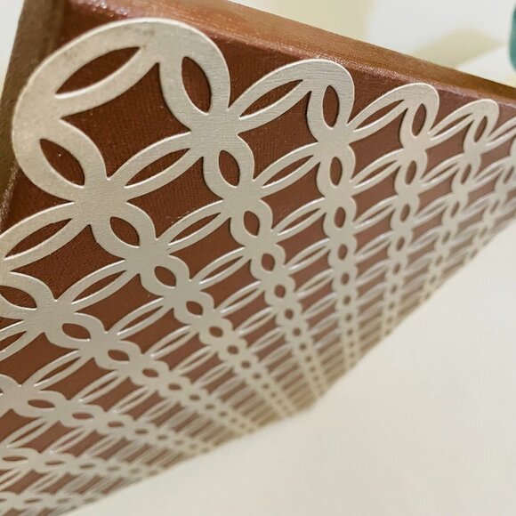 Geometric Patterned Canvas Wall Art Size 12in x 12in Textured Modern Design - Picture 3 of 8